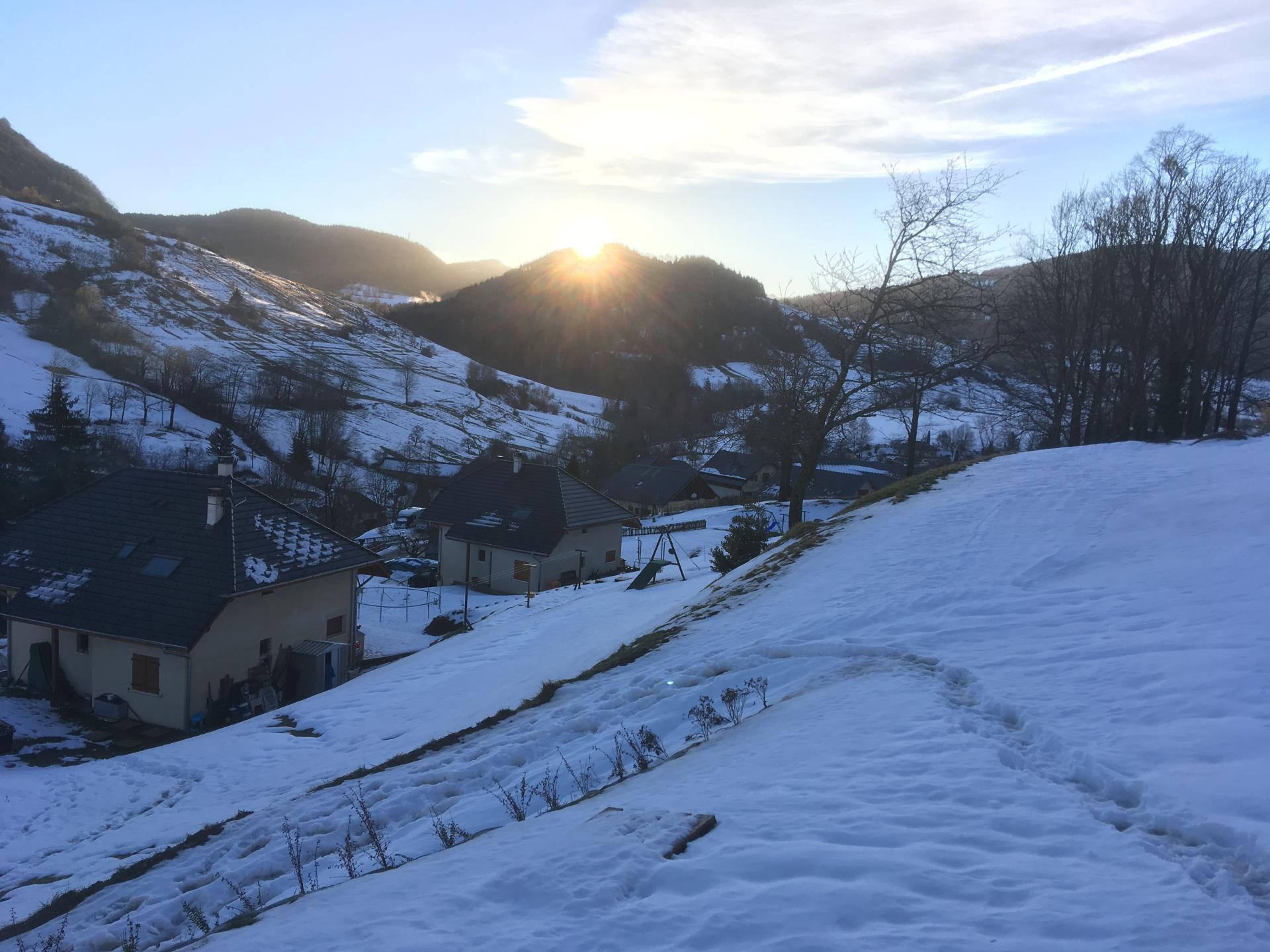 Lever de soleil depuis le balcon